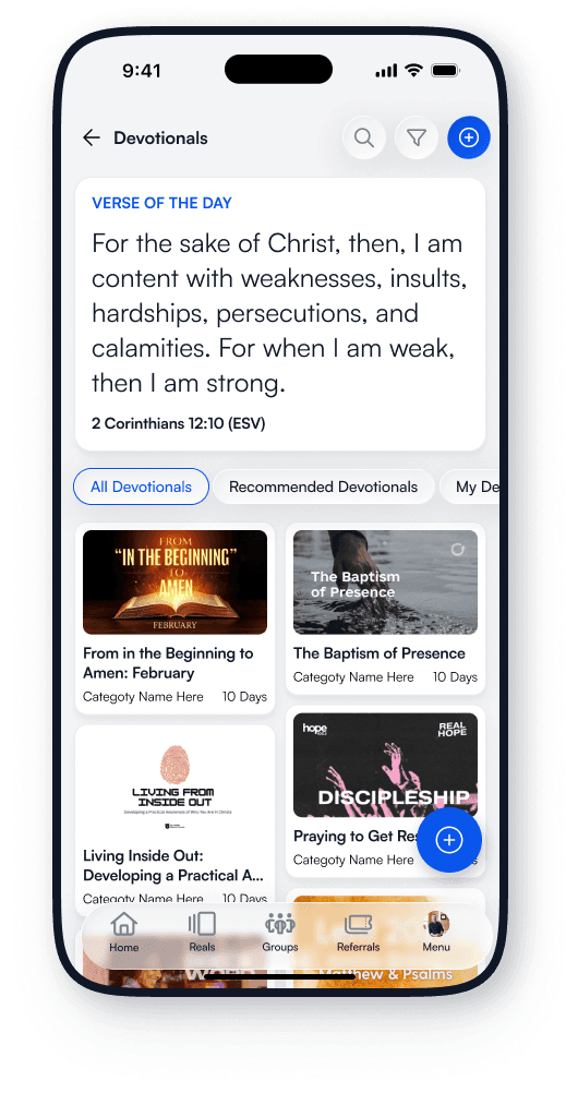 ActsSocial devotionals screen