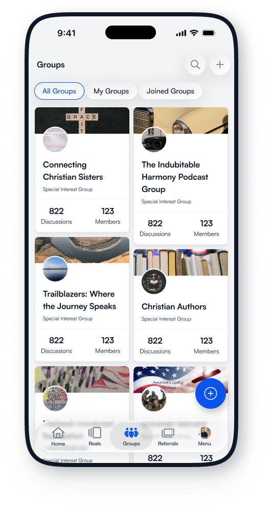 ActsSocial groups screen