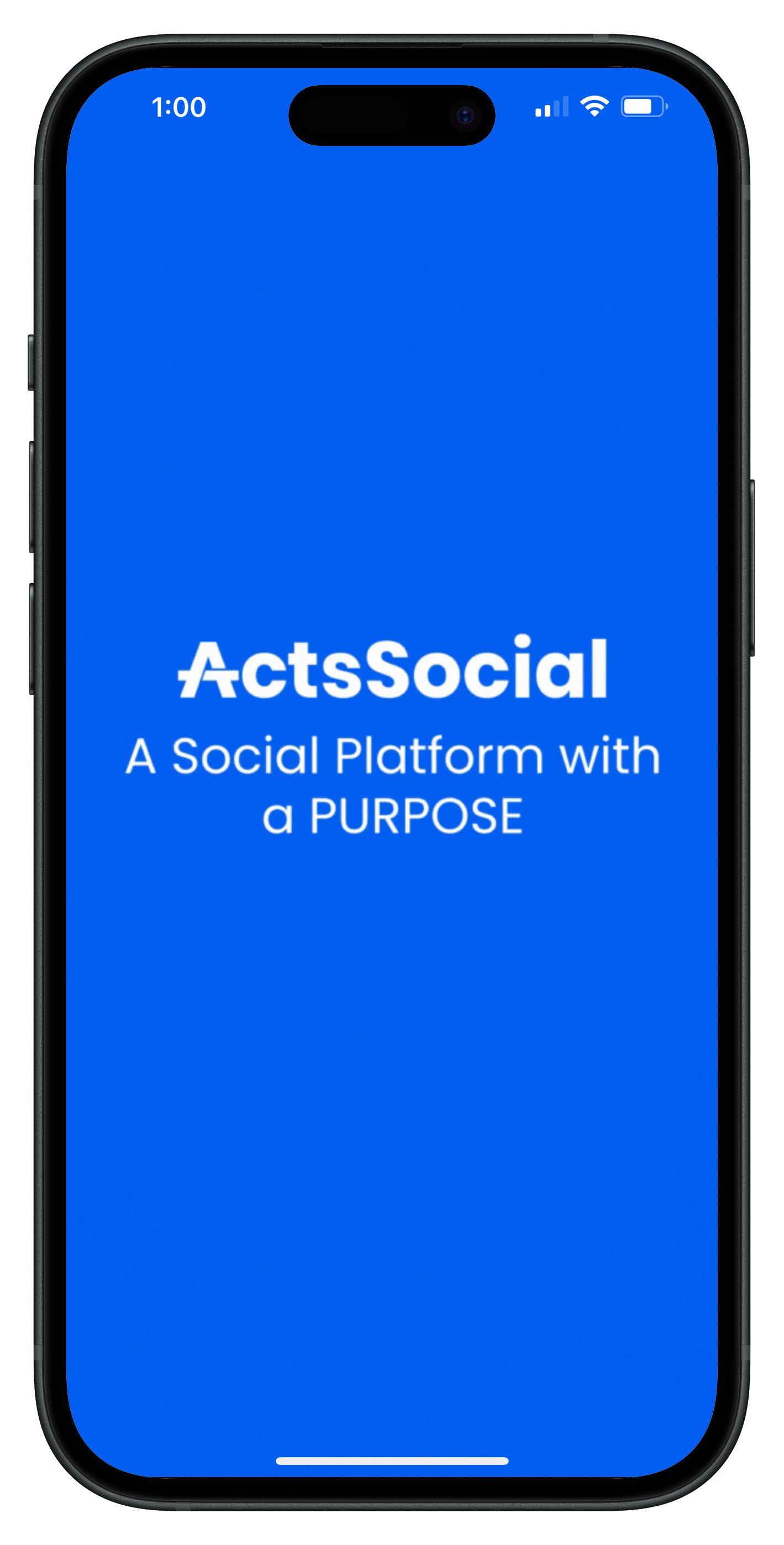 Mobile View of ActsSocial Application, Christ-based Social Media